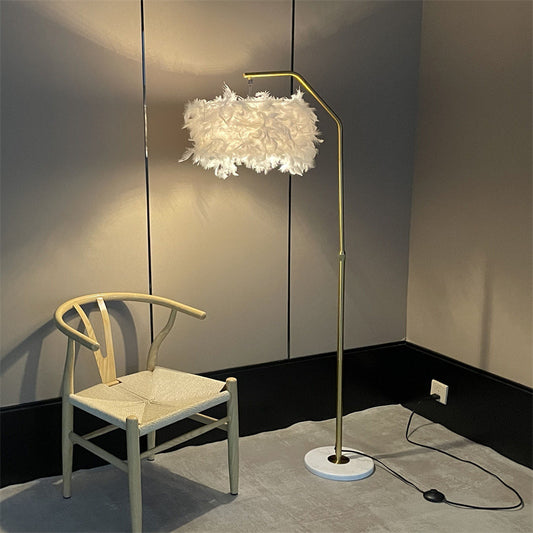 Marble Feather Floor Lamp